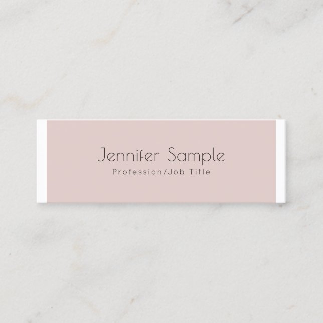 Carte De Visite Mini Design moderne simple et créatif Glamor tendance (Devant)