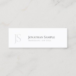 Carte De Visite Mini Design moderne Simple Modèle Monogramme tendance