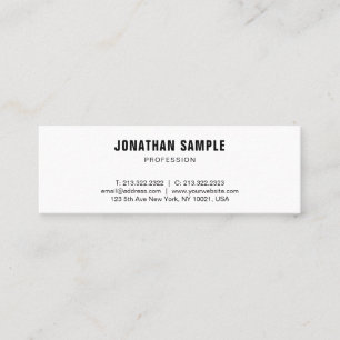 Carte De Visite Mini Design professionnel minimaliste élégant Moderne