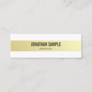 Carte De Visite Mini Design professionnel moderne élégant or élégant