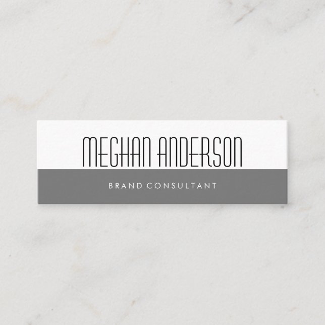 Carte De Visite Mini Deux tons | Minimal (Devant)