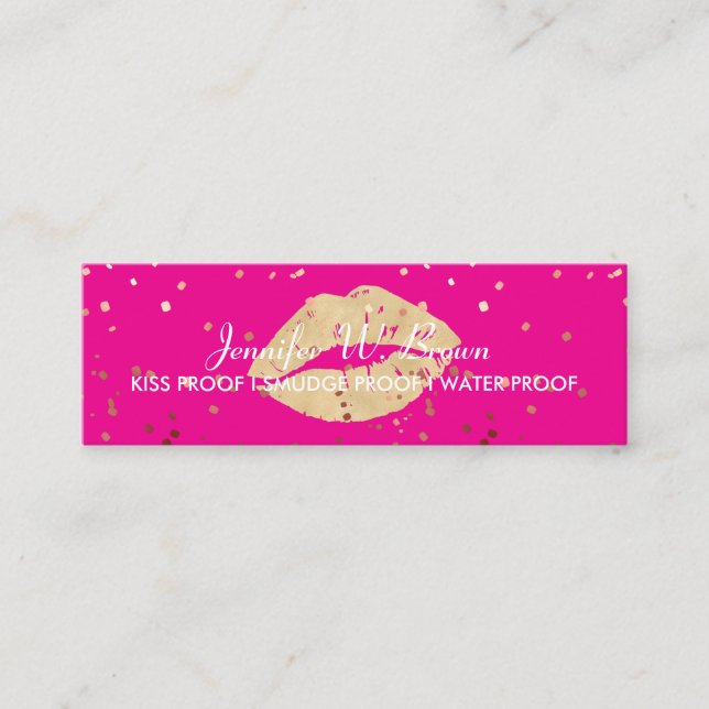 Carte De Visite Mini Distributeur de lèvres Salon de maquillage de bâto (Devant)