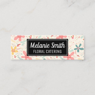 Carte De Visite Mini Doodles de fleurs
