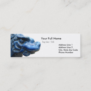 Carte De Visite Mini Dragon bleu - citation de Nietzsche