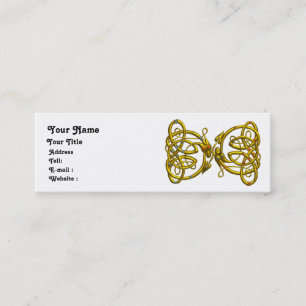 Carte De Visite Mini DRAGON LOVE, bleu blanc jaune