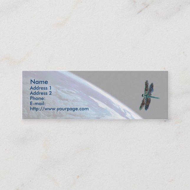 Carte De Visite Mini Dragonfly cosmique, modèle (Devant)