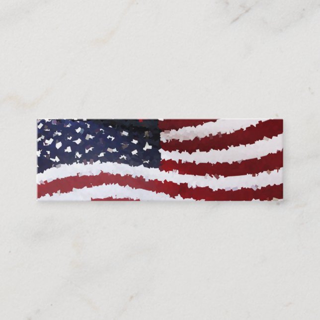 Carte De Visite Mini Drapeau américain (Devant)