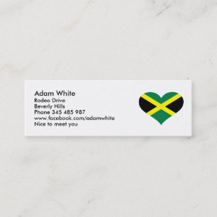 Carte De Visite Mini Drapeau de la Jamaïque