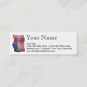 Carte De Visite Mini Drapeau de ondulation de vétéran des Etats-Unis