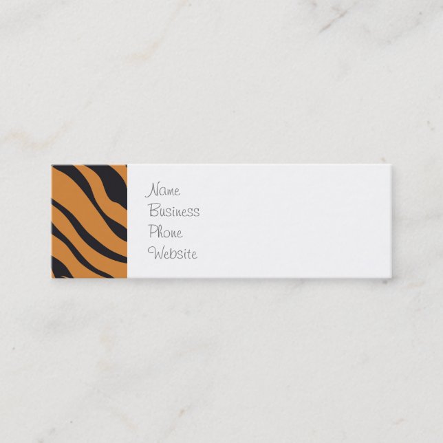 Carte De Visite Mini Drôle Tigre Stripes Animaux Sauvages Cadeaux Motif (Devant)