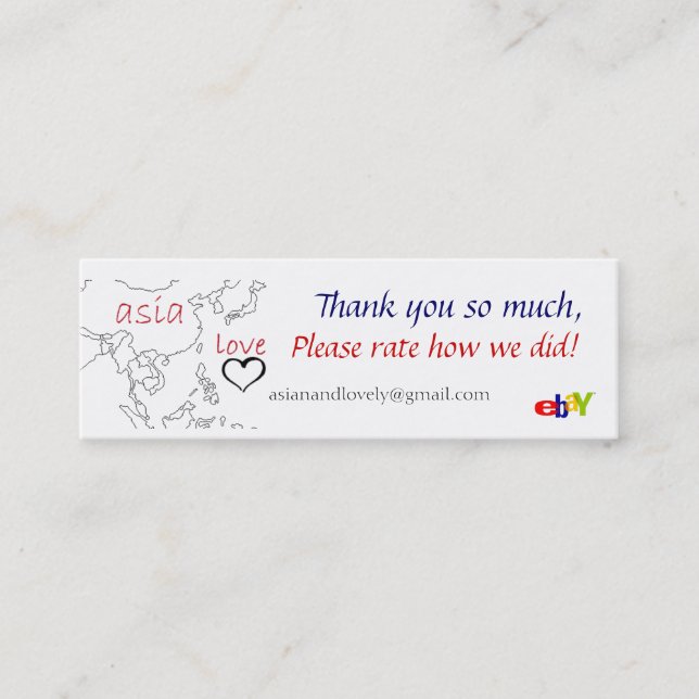 Carte De Visite Mini ebay et etsy (Devant)
