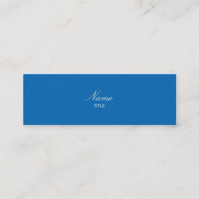 Carte De Visite Mini Éblouissement petit Elegante bleu (Devant)