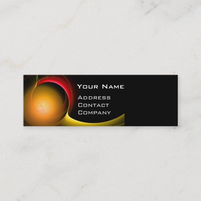 Carte De Visite Mini ÉCLIPSE MONOGRAM Noir jaune vibrant (Devant)