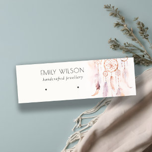 Carte De Visite Mini Écran Chic Boho Dreamcatcher Aquarelle