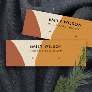 CARTE DE VISITE MINI ÉCRAN D'ART ROUGE DE TERRACOTTA ABSTRAIT MODERNE