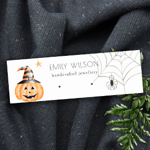 Carte De Visite Mini Écran d'oreille du Citrouille Web Halloween Spider