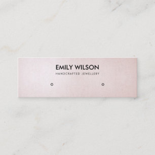 CARTE DE VISITE MINI ÉCRAN DOUX PEARL BLUSH PINK STUD EARRÊT AFFICHE LO