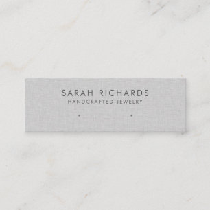 Carte De Visite Mini Écran minimaliste de bijoux gris clair
