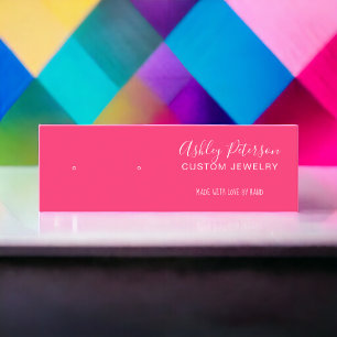 Carte De Visite Mini Écran minimaliste de bijoux rose néon