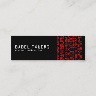 Carte De Visite Mini Écriture Alien réelle