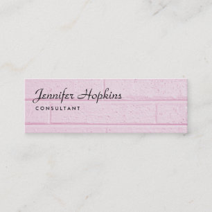 Carte De Visite Mini Écriture manuscrite Pink Mur moderne Slim Feminine
