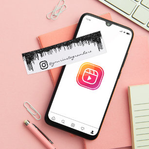 Carte De Visite Mini Égouttements noirs sociaux de l'événement RSVP 