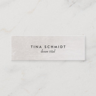 Carte De Visite Mini Einfache élégante Imitat Shimmery Weiße