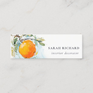 Carte De Visite Mini Elégant Boho moderne Abstrait Sketchy Orange Garde