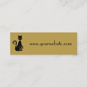 Carte De Visite Mini Élégant chat noir