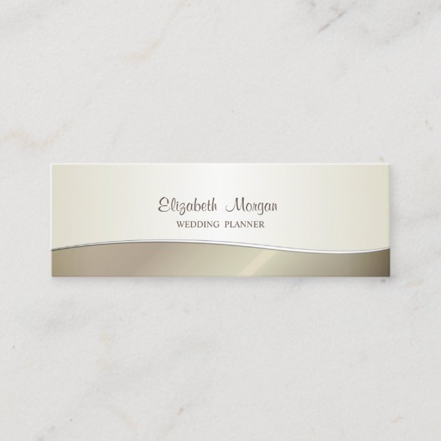 Carte De Visite Mini Élégant Design Simple (Devant)
