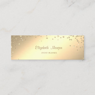 Carte De Visite Mini Élégant élégant élégant simple Diamants Or