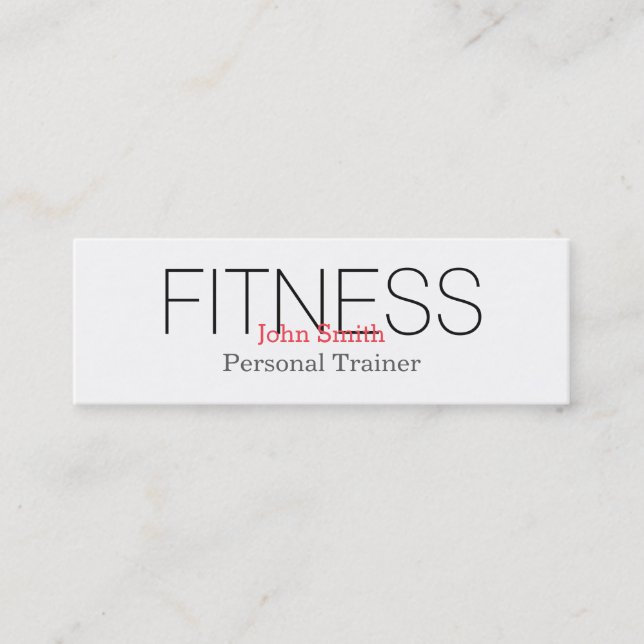 Carte De Visite Mini Élégant formateur de fitness personnel moderne (Devant)