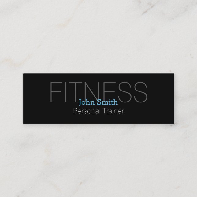 Carte De Visite Mini Élégant formateur de fitness personnel moderne (Devant)