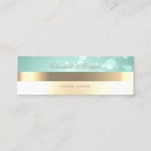 Carte De Visite Mini Élégant Glamorouse moderne, Faux Gold, Bokeh