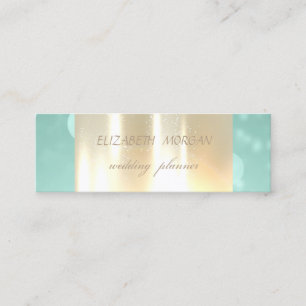 Carte De Visite Mini Élégant Glamorouse moderne, Faux Gold, Bokeh