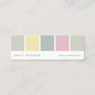 Carte De Visite Mini Elegant minimalist modern simple green white card