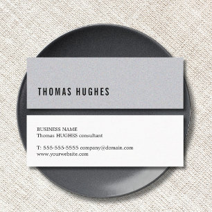Carte De Visite Mini Elegant Minimum Texture Grey Consultant