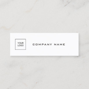 Carte De Visite Mini Élégant Modèle simple Ajouter votre logo Société C