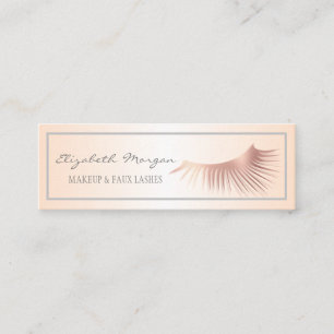 Carte De Visite Mini Elégant Moderne Faux Lashes Professionnel, Cadre