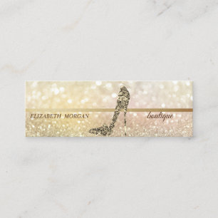 Carte De Visite Mini Élégant Moderne, Talons Hauts Diamants Bokeh
