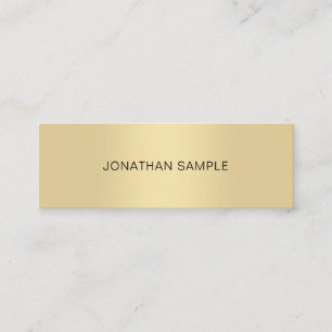 Carte De Visite Mini Elégant Or Look Moderne Design simple tendance