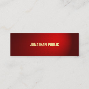 Carte De Visite Mini Élégant professionnel Black Red Damask
