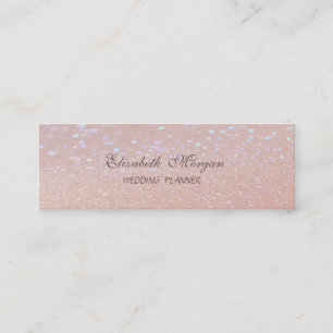 Carte De Visite Mini Élégant professionnel chic moderne Glittery Bokeh