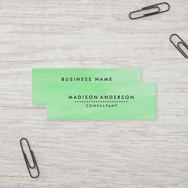 Carte De Visite Mini Élégant professionnel moderne simple (Devant/Arrière en situation)