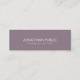 Carte De Visite Mini Élégant Professionnel Plain Pearl Fini Luxe