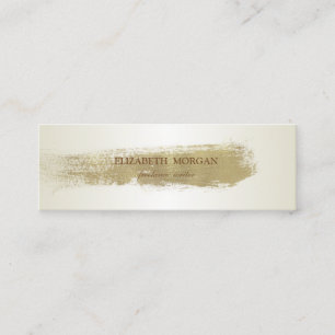 Carte De Visite Mini Élégant Simple, Minimaliste, Coup de Pinceau