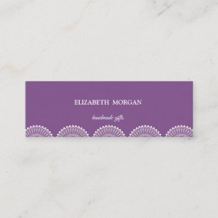 Carte De Visite Mini Élégant Vintage, Chic, Dentelle Blanche