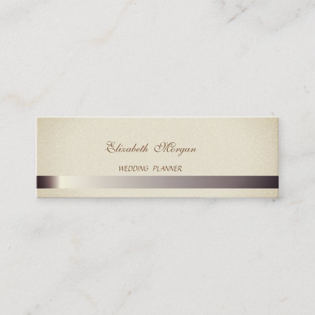 Carte De Visite Mini Élégante Glitterie professionnelle (Devant)