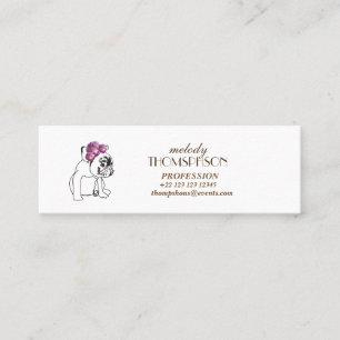 Carte De Visite Mini Elégante Mini Carte Matte Standard Art Moderne