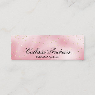 Carte De Visite Mini Élégante Princesse rose Parties scintillant en soi